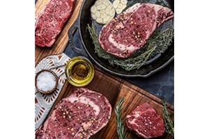 MeatWorks USDA Prime 8 Steak Assortment Box - (4 x (12 oz.) Ribeye, 2 x (12 oz.) NY Strip, 2 x (8 oz.) Filet Mignon) - Steak Gifts for Men