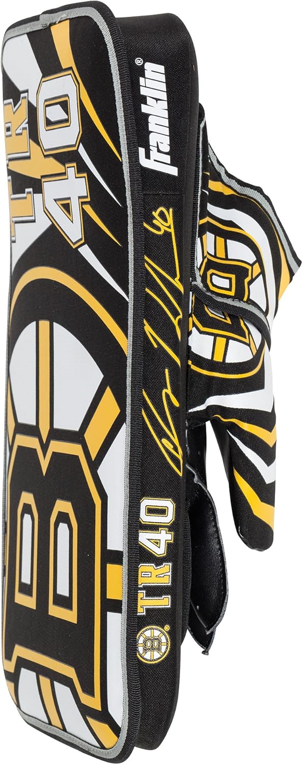 Franklin Sports Tuukka Rask Tuukka Rask Street Hockey Goalie Equipment Set - L/XL Goalie Pads Catch Glove & Blocker - NHL Official Licensed Product : Sports & Outdoors