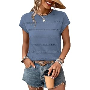 WIHOLL Womens Lightweight Sweater Spring Summer Fall Outfits Cap Sleeve Hollow Out Knit Fashion Clothing 2026