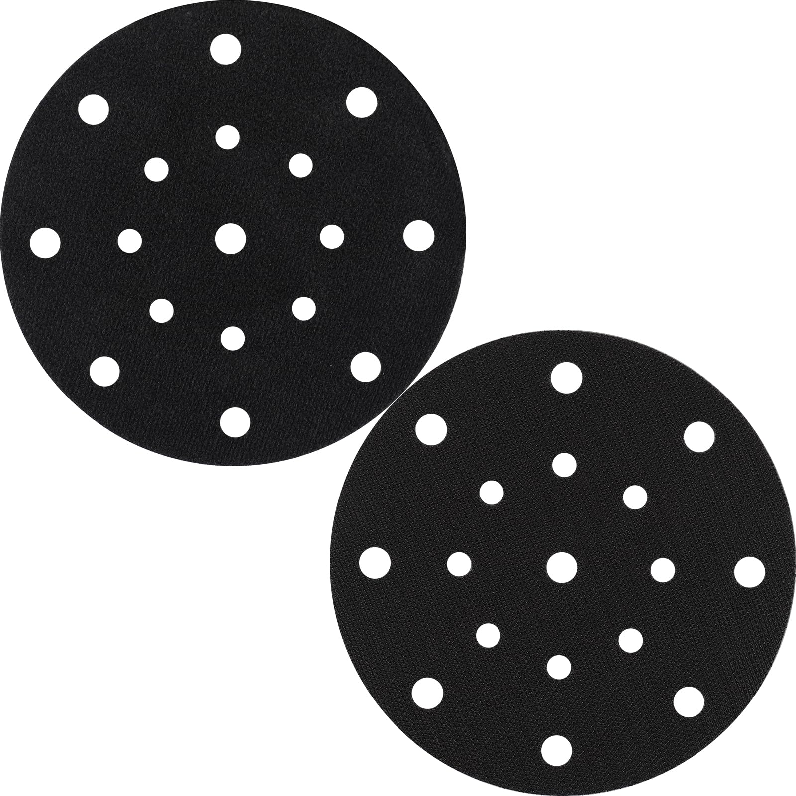 Shineboc Professional 2 pcs Pad Savers 17 Holes for Sander Replacement Cushion Pad Impact-Resistant Noise Reduction Protection Polisher for Hook & Loop Random Orbital (150mm)