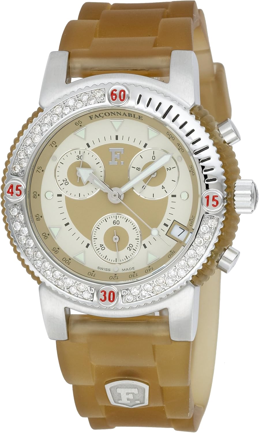 Montre Façonnable Time Off Lady - Cadran Nacre Et Diamants, Référence M227, Occasion