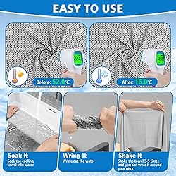 PJPSAA 24 Pack Cooling Towels Bulk for Neck and