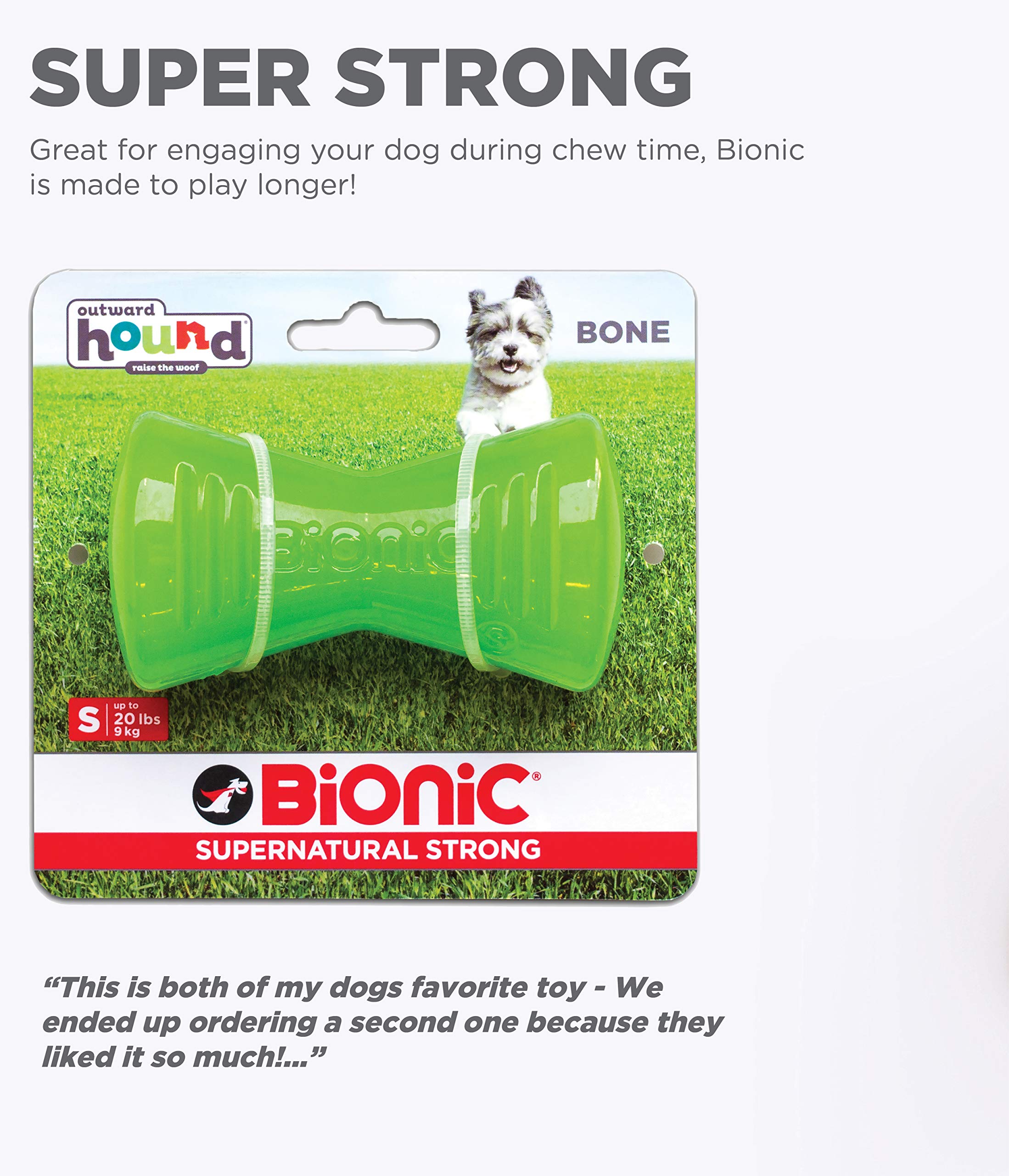 BIONIC Bone Durable Tough Fetch and Chew Toy for Dogs Dogs Adoptions