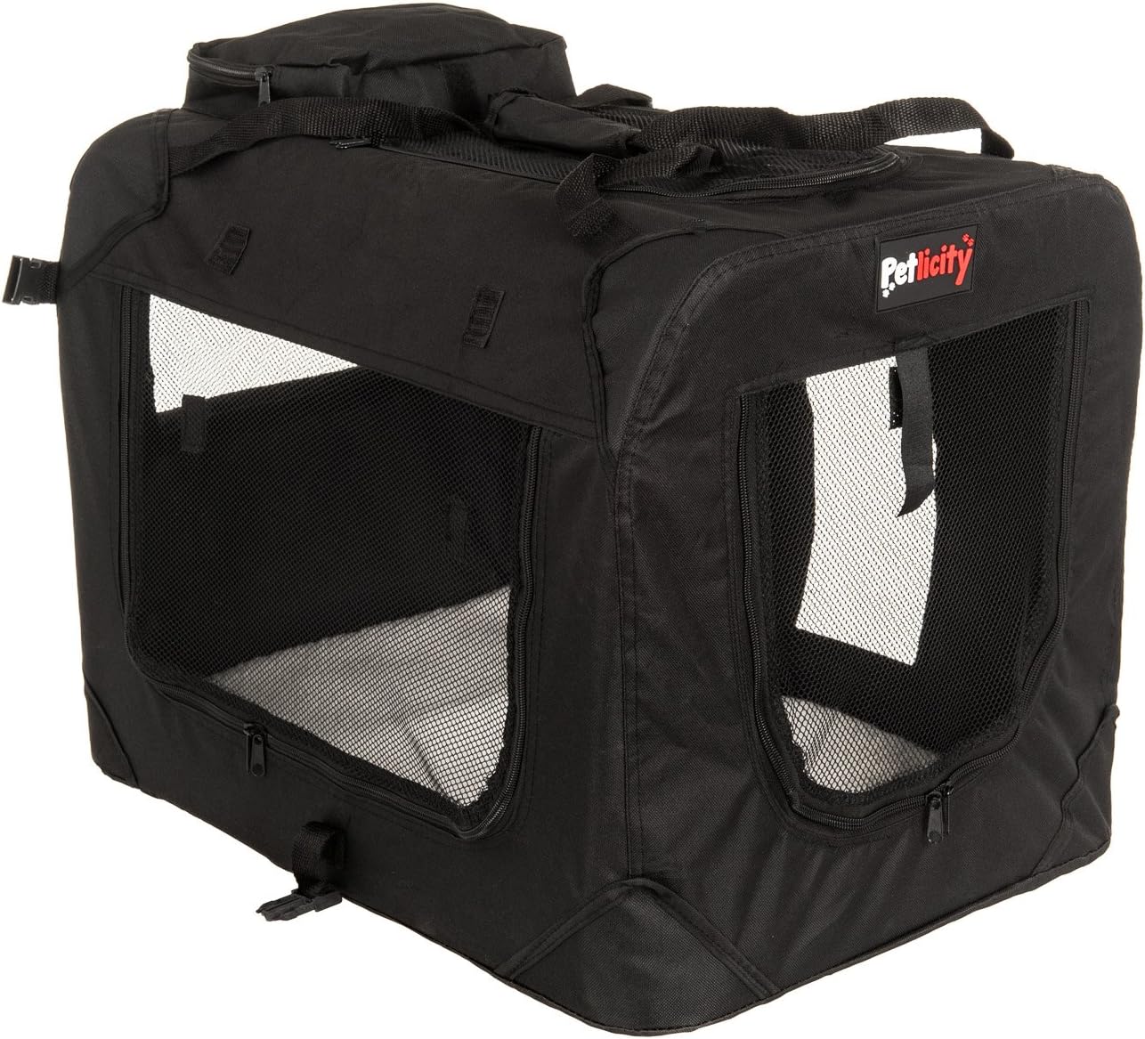 Petlicity ® Premium Lightweight Folding Travel Pet Carrier with Carry