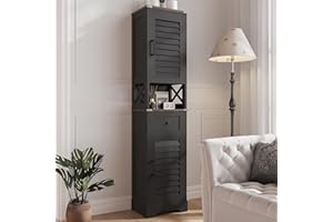 ChooChoo Large Farmhouse Storage Cabinet,Farmhouse Black