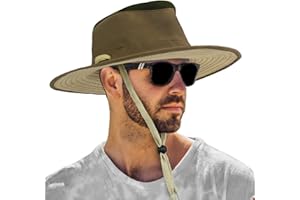 SUN CUBE Wide Brim Sun Hat for Men Women, Sun Protection UV Hat, Safari Hiking Boonie Hat