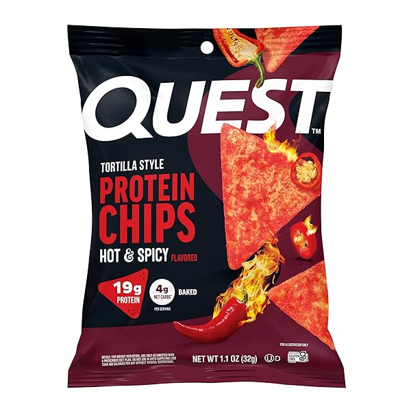 QUEST NUTRITION TORTILLA STYLE PROTEIN CHIPS, HOT &...