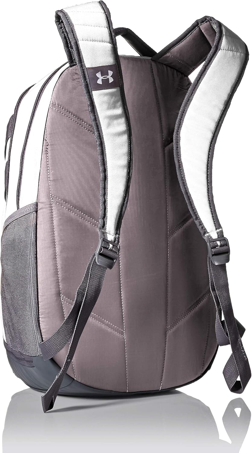 Under Armour Adult Team Hustle 3.0 Backpack , White (100)/Gray , One Size Fits All: Clothing
