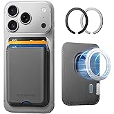 Halowish Mangnetic Wallet, for MagSafe Wallet, Stronger Magnets, 3 Card Holder With RFID Blocking, Slim Magnetic Wallet for iPhone 17/16/15/14/13/12 Series and Other Phone with Magnet, Dark Grey