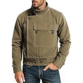 Men's Vintage WW2 Swedish Military Army Tanker Khaki Bomber Motorcycle Warm Cotton Jacket