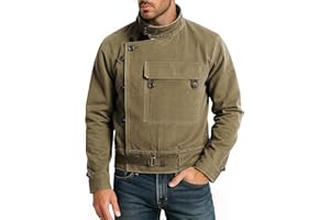 SpazeUp Vintage Military Tanker Jacket Men - Army Uniform Khaki Cotton Bomber Jackets for Men