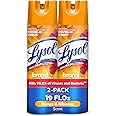 Lysol Disinfectant Spray, Sanitizing and Antibacterial Spray, For Disinfecting and Deodorizing, Mango & Hibiscus, 19 Fl. Oz (Pack of 2)