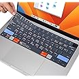 MacBook Shortcut Keyboard Cover for MacBook Pro 14" 16" M4/M3/M2/M1 A3112 A3185 A3401 A3186 A3403 A2918 A2992 A2991, 2025 M4 M3 M2 MacBook Air 15" A3241 A3114 A2941/Air 13.6 A3113 A3240 Protector Skin
