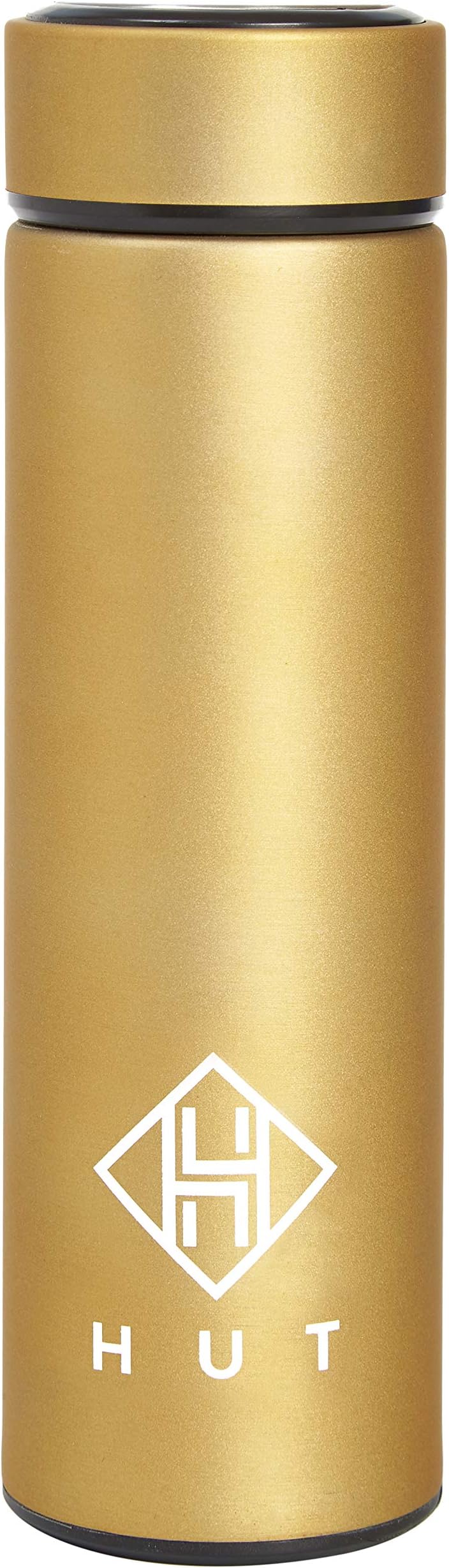 HUT Insulated Water Bottle 500ml - Double Walled Stainless Steel - Cold 24hrs, Hot 12hrs - BPA Free. Perfect for Coffee, Tea, Cycling, Hiking, Walking, Trekking, Camping, Yoga, Gym, Traveling