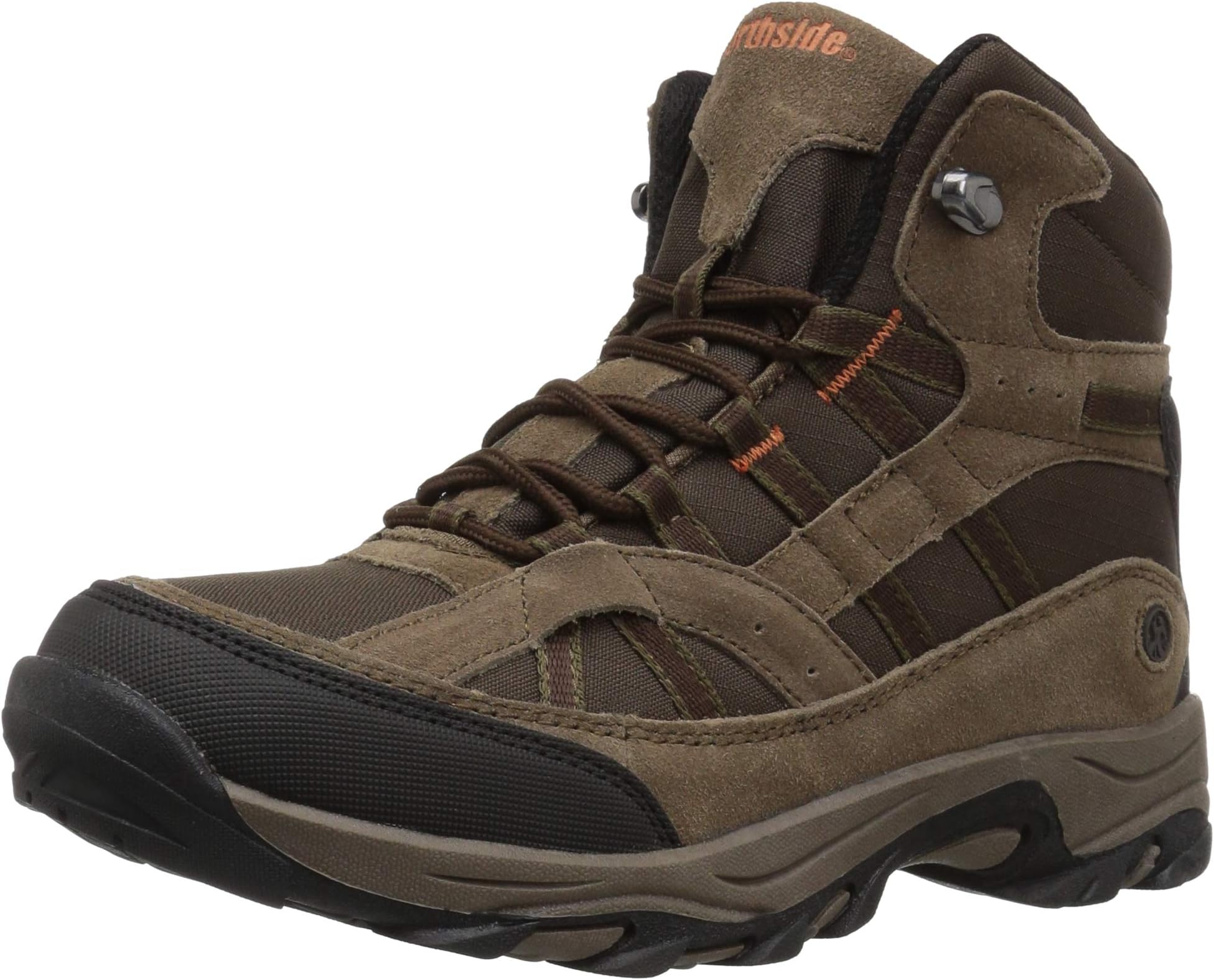 NorthsideUnisex-Child Rampart Mid Hiking Boots - Lightweight Performance | Suede/Ripstop Nylon Moisture-Wicking Quick Lace-Up Durable TPR Outsole | Kids Hiking Adventure Essential
