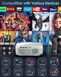 YOWHICK 4K Projector with WiFi and