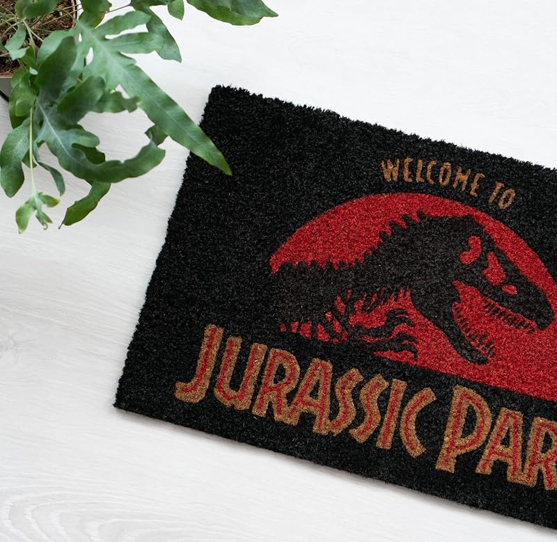 Jurassic Park Felpudo Entrada casa Fibra de Coco