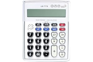 Egoelife Musical Desktop Calculator 12-Digits LCD Display with Alarm Clock and Voice Reading (AR-7778)