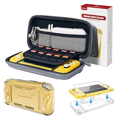 moleve Nintendo Switch Lite Case with TPU Switch Lite Clear Case &amp; Switch Lite Screen Protector, Portable Carrying Case for Nintendo Switch Lite 2019, Switch Lite Accessories