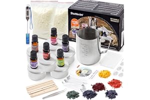 Shuttle Art Candle Making Kit, DIY Candle Making Supplies with Candle Jars, Soy Wax, Candle Wicks, Color Dyes, Fragrance Oil and Capacity Pot, Candle Making Arts and Crafts for Adults and Beginners