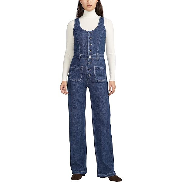 Amazon.com: Silver Jeans Co. Women's High Rise Wide Leg Jumpsuit