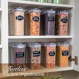 nuovva Cereal Storage Containers 4Pcs Set 4L BPA Free Plastic Kitchen view 3