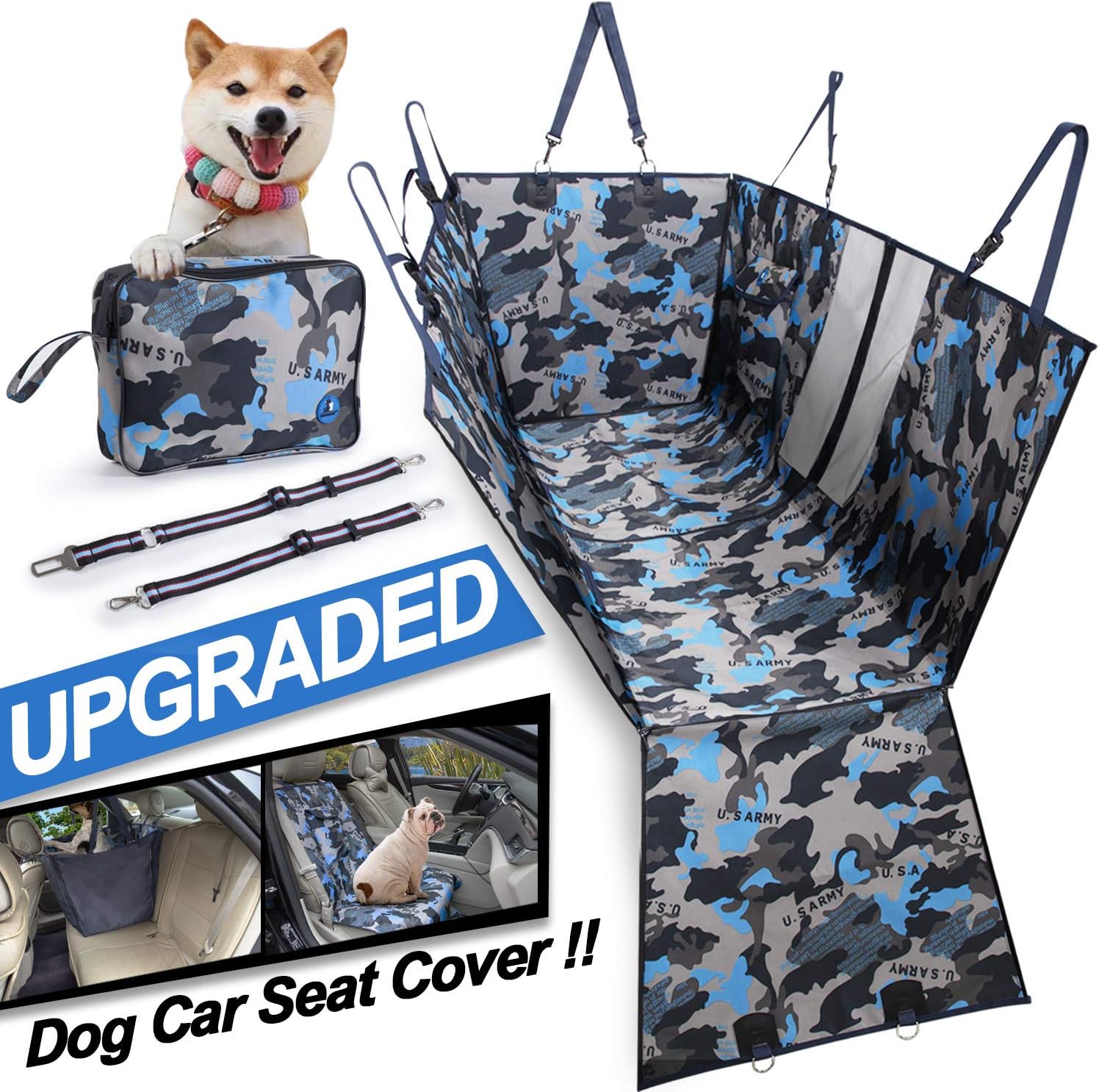 Hesheng Dog Car Seat Cover, Waterproof & Scratch Proof & Nonslip Back Seat Cover - Image 3