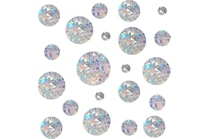 EONBES 48 Pieces Window Decals for Bird Strikes - Suncatcher Rainbow Static Clings for Windows - Anti-Collision for Glass Windows and Doors, Circle Style