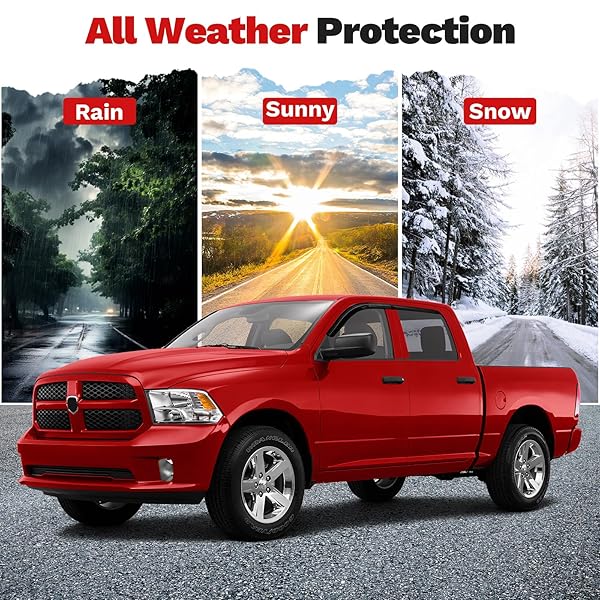 CANVCLE WINDOW VISORS RAIN GUARDS FOR DODGE RAM 1500 CREW CAB 2009-2018/RAM 2500/3500 CREW CAB & MEGA CAB 2010-2026/RAM 1500 CLASSIC CREW CAB 2019-2024, TAPE-ON SIDE WINDOW DEFLECTORS VENT VISORS 4PCS