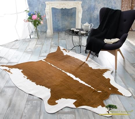 Teppich Kunstfell Laufer Kuhfell Imitat Teppichlaufer Fellimitat