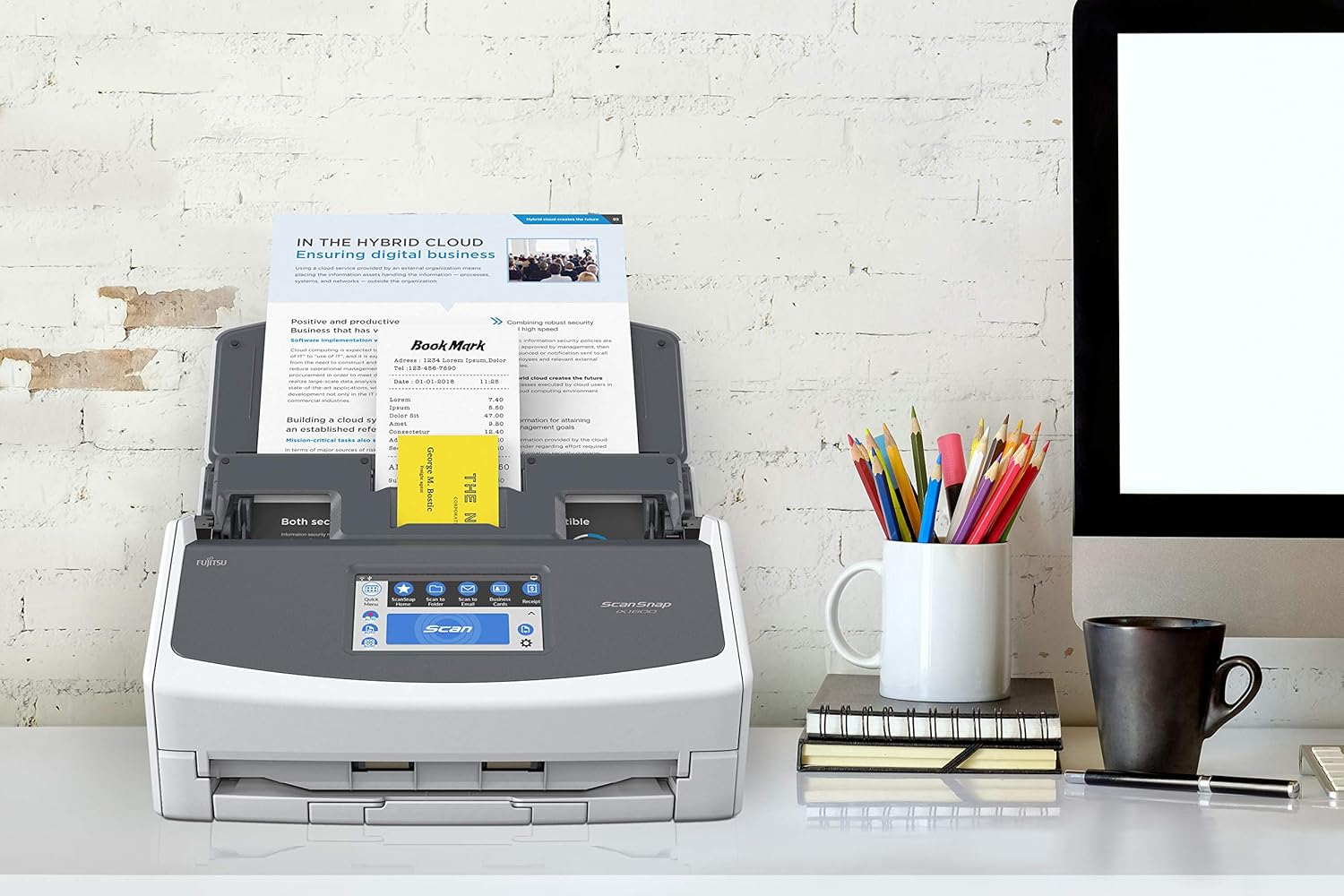 Fujitsu ScanSnap iX1600 Versatile Cloud Enabled Document Scanner for Mac or PC, White: Electronics