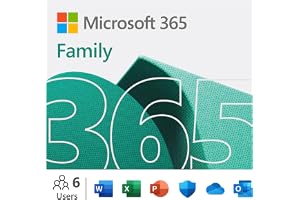 Microsoft 365 Family | 12-Month Subscription, Up to 6 People | Word, Excel, PowerPoint | 1TB OneDrive Cloud Storage | PC/MAC Instant Download | Activation Required