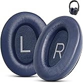 Ear Pads Replacement for Bose QuietComfort 45 (QC45) - GEVO Earpad Cushions for QuietComfort SE (QC SE) Wireless Over-Ear Headphones with Protein Leather Noise Isolation Memory Foam (Midnight Blue)