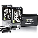 OANSER 3-Pack FW50 Replacement Battery with Type-C Direct Charging for Sony A7III/A7II/A7RIV/A6500/ZV-E10/Alpha A6000/A6500/A6300 /A5100/A5000 RX10 II Cameras