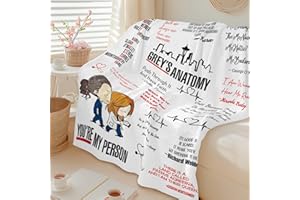 SOULZZZ Grey's Anatomy Fleece Throw Blanket for Couch Curative Heartbeat Flannel Blanket for Girls Boys Women Plush Lightweight Warm Blanket 50"x60"
