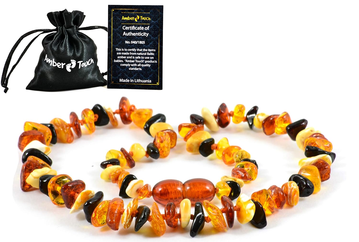 organic amber teething necklace