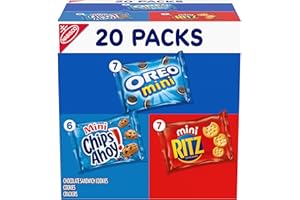 Nabisco Sweet & Savory Mix Variety Pack, OREO Mini Cookies, CHIPS AHOY! Mini Cookies & RITZ Mini Crackers, 20 Snack Packs