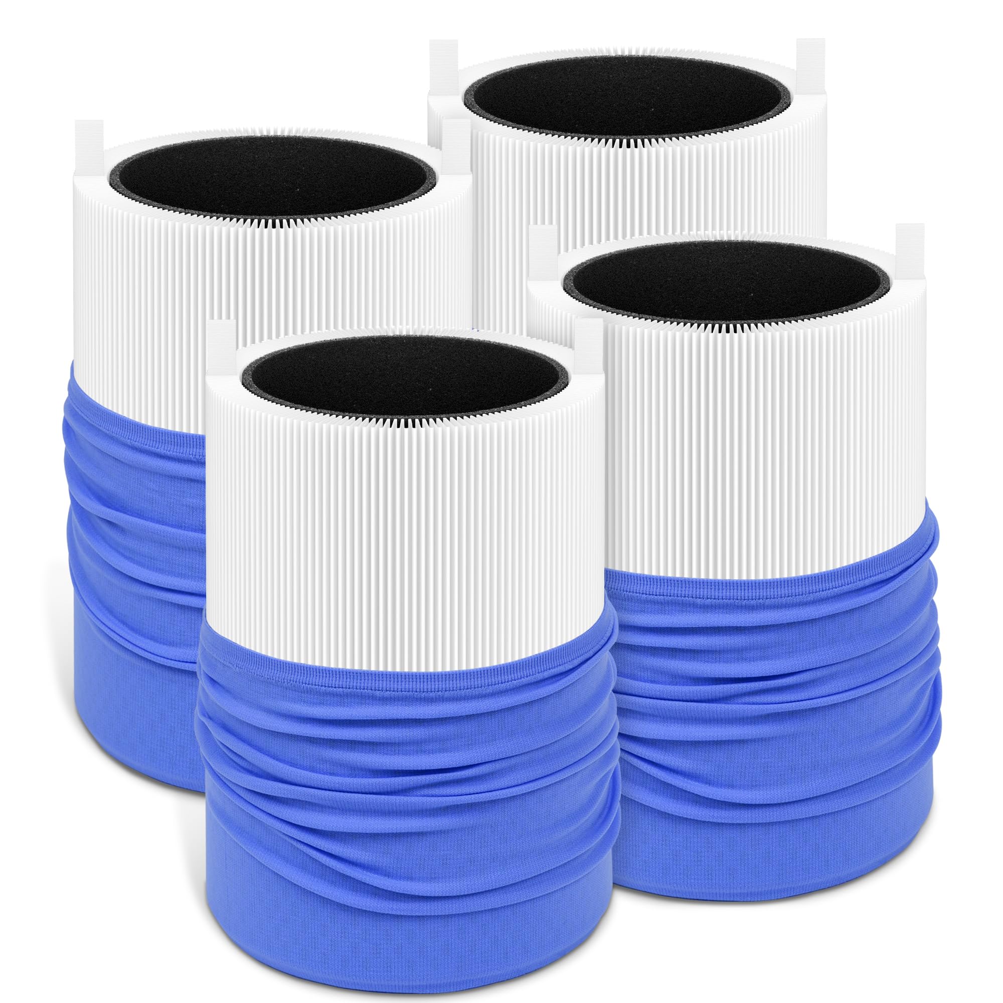 411i 411a max replacement filter compatible with blue pure 411i 411a max air cleaner purifier, 4 pre