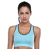 BAOMOSI Women's Seamless Racerback Sports Bra High