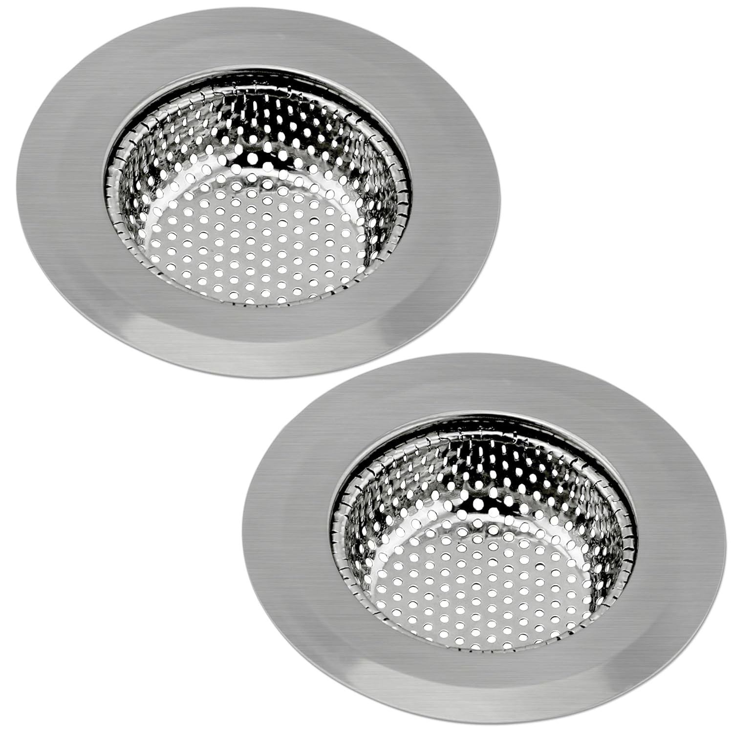 Set of 2 IPOW Sturdy Stainless Steel Kitchen Sink Strainer Mesh Cover