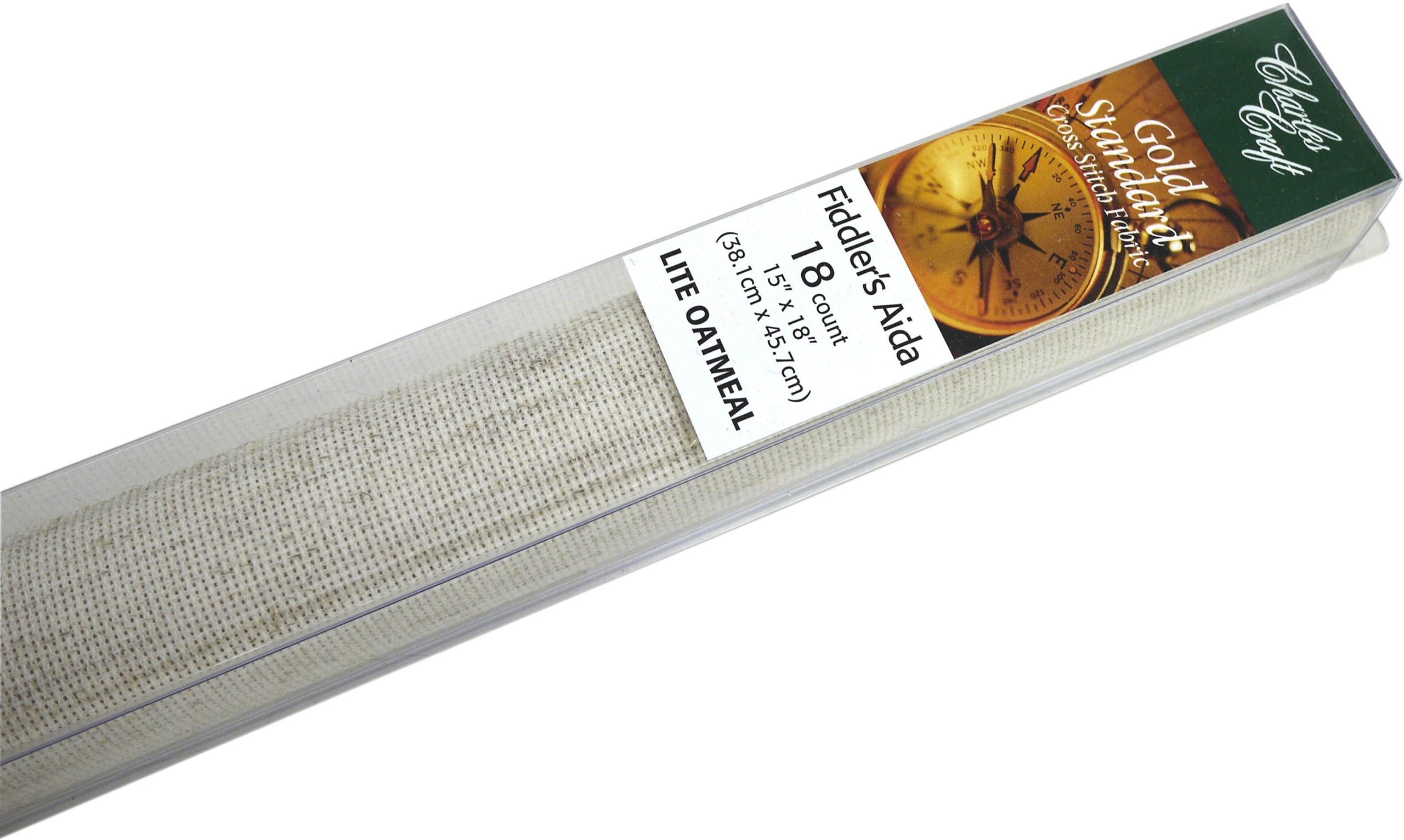 DMC Charles Craft Gold Standard Fiddler's Cloth Lite 18 Count 15, Light Oatmeal