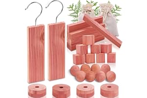 EOICCEOH Cedar Blocks for Clothes Storage, 40 Pieces Cedar Accessories for Wardrobes Closets & Drawers