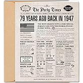 DUGUTUL Vintage 79th Birthday Card, 79 Birthday Decoration, Nostalgic Birthday Card for 79 Years Old Men Women, Retro Happy 79th Birthday Party Decoration, Envelope Included