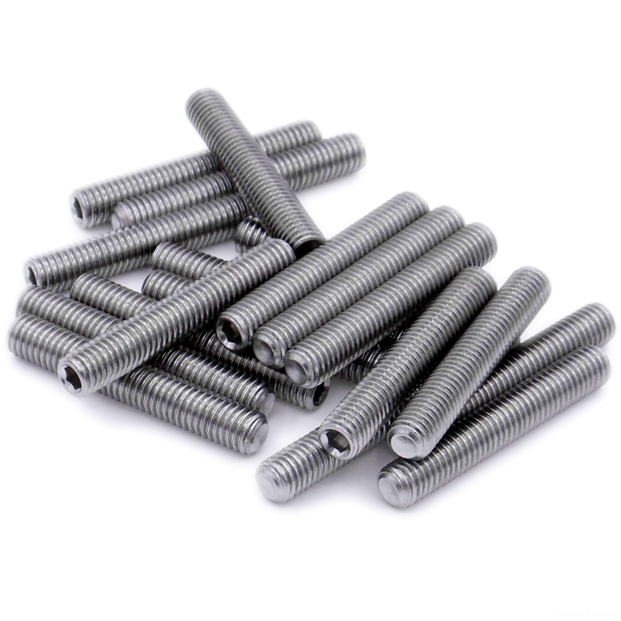 M4 (4mm x 25mm) Hex Socket Grub Screw (Cup Point) - Stainless Steel (A2) (Pack of 20) โ image 1