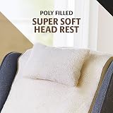 Coopers of Stortford Luxury Sherpa Fleece Armchair Cover with Cushion view 6