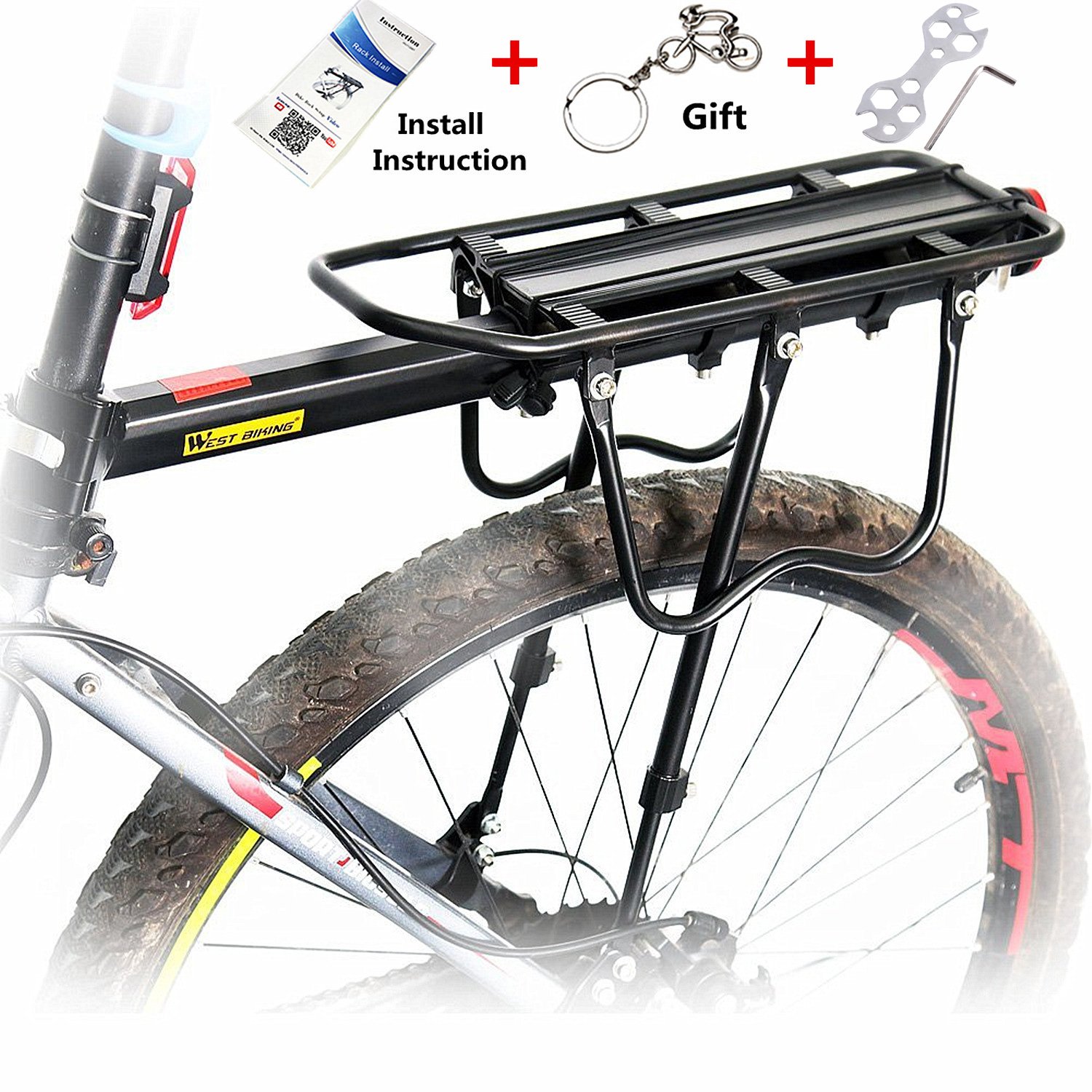 Bike Cargo Rack Bicycle Carrier Cycling Rear Storage Touring Seat Mount