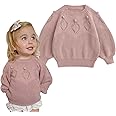 Simplee kids Baby Pullover Sweater Valentines Outfit Love Embroidery Knit Sweaters Coat for Autumn Fall and Winter