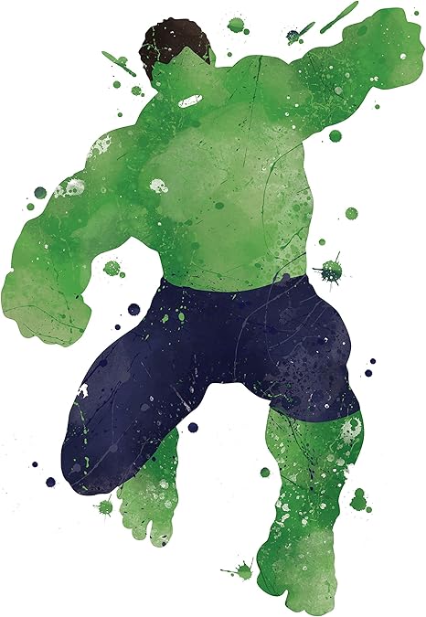 Amazon 8x10 P06 ハルクポスター インスパイアされた水彩画イラスト アベンジャーズのポスター スーパーヒーローのポスター 壁アート アートプリント 壁装飾 ハルクの絵 子供部屋のウォールアート 壁用 アートフレーム ポスター オンライン通販