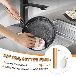 Letschef Non Stick Frying Pans 12inch Cast Iron