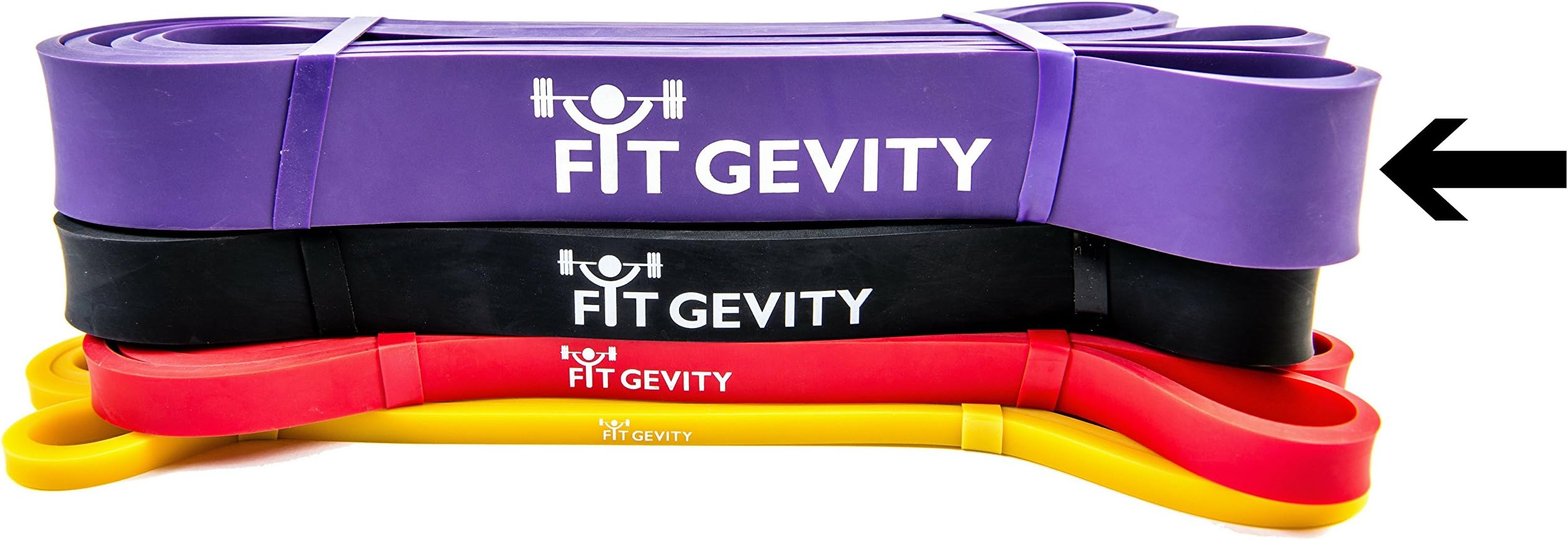 fitGevity Resistance Bands Heavy Duty 41 Inch Loop Band, Fitness Bands - for Pull Ups, Yoga, Pilates, Weight Training, Stretching, Crossfit Training - Best Home Gym Equipment,